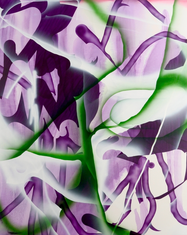  Untitled 156, 2024, acrylic and spray paint on canvas, 210 X 165 cm