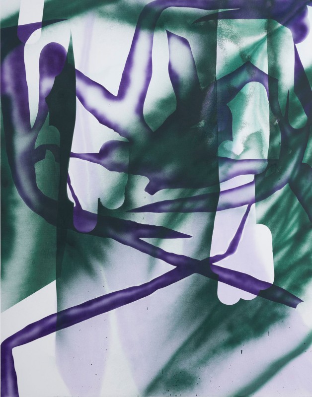  Untitled 147, 2023, acrylic and spray paint on canvas, 190 X 150 cm